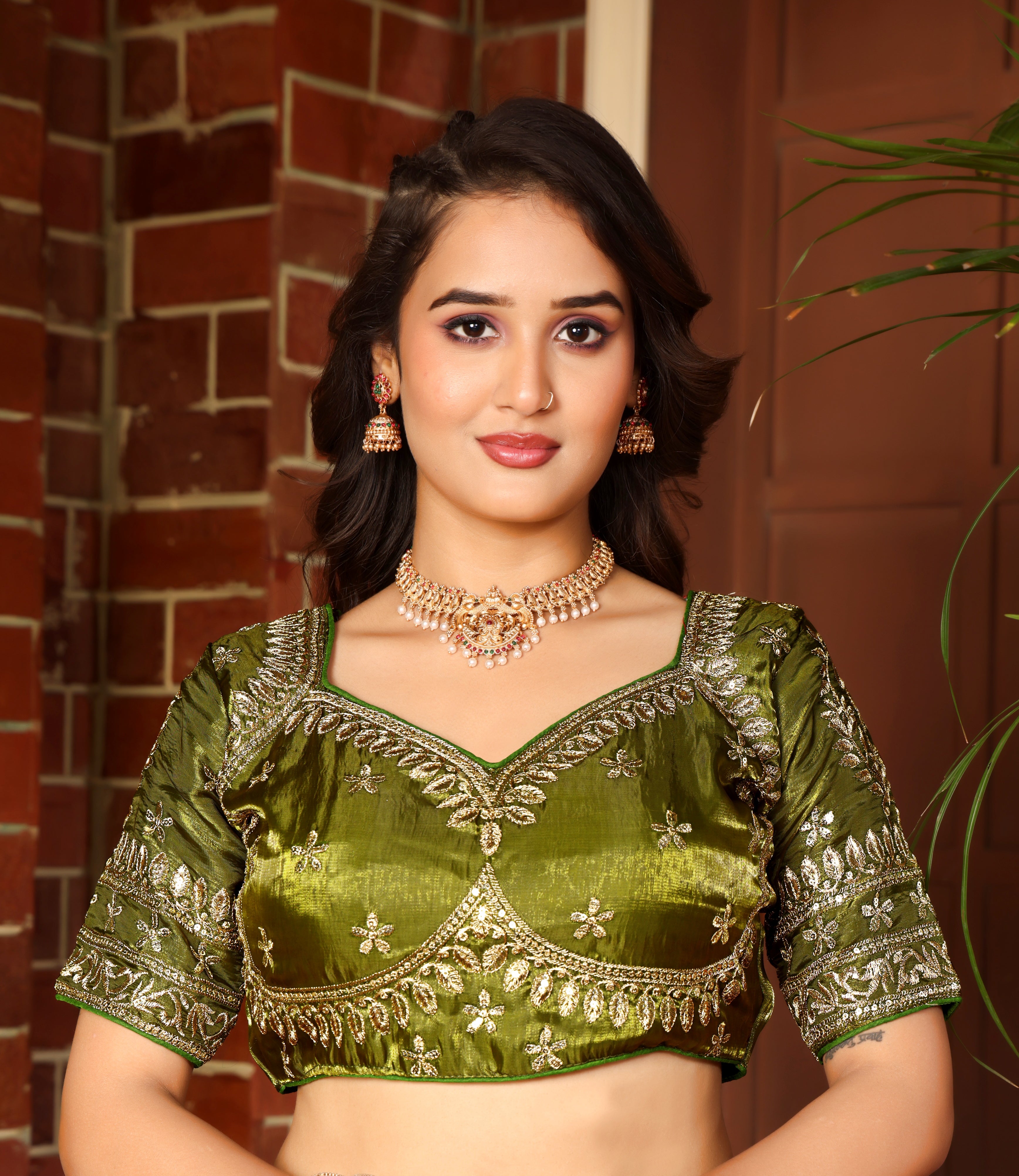 Pink Petal Saree with stitched blouse