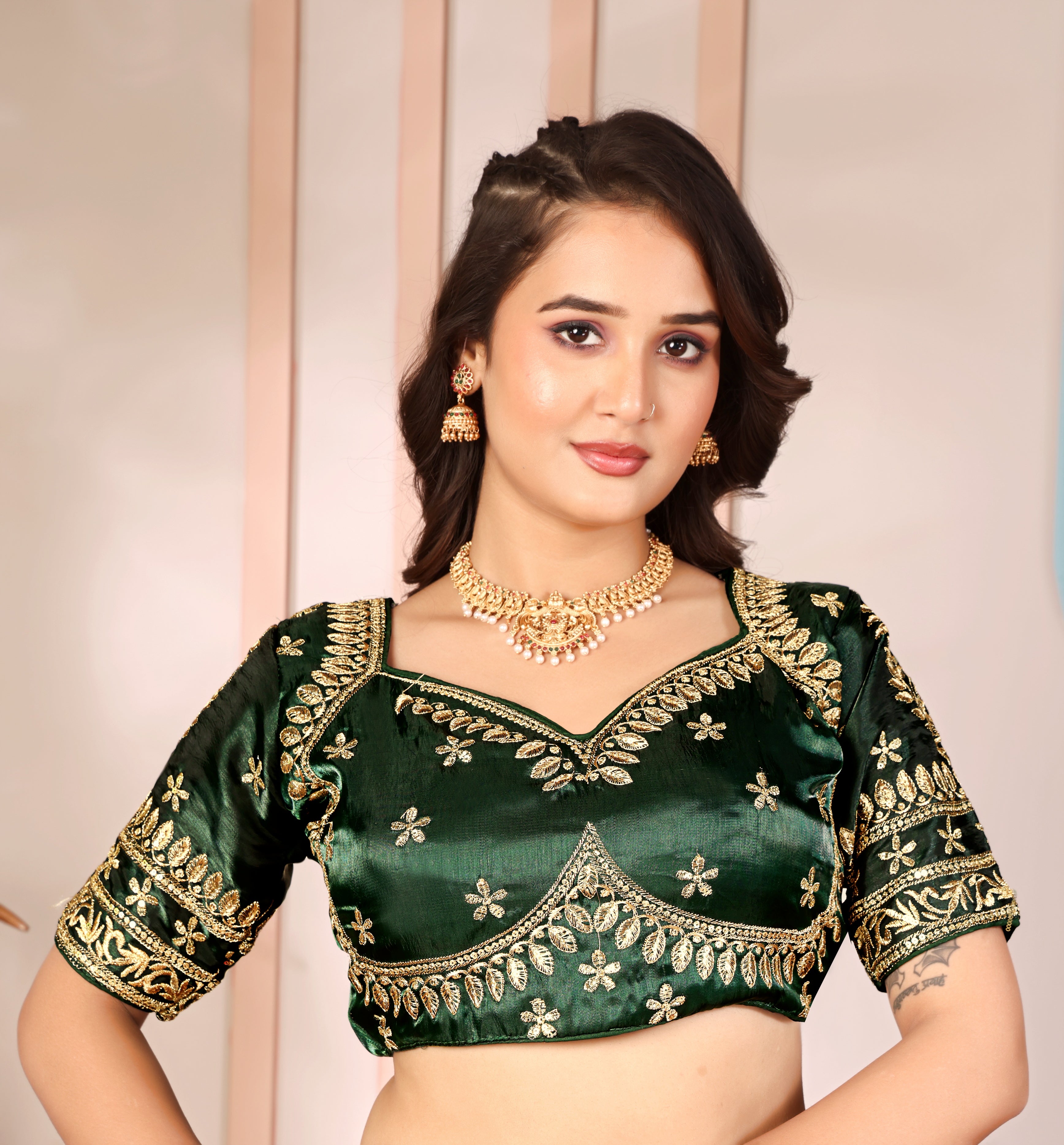 Regal Rose Saree with stitched blouse